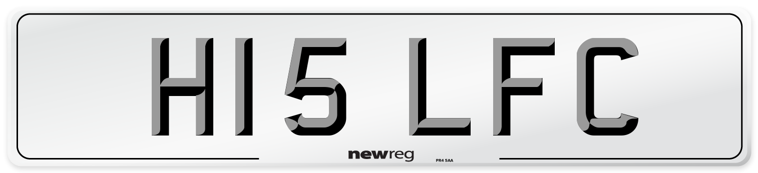 H15 LFC Number Plate from New Reg